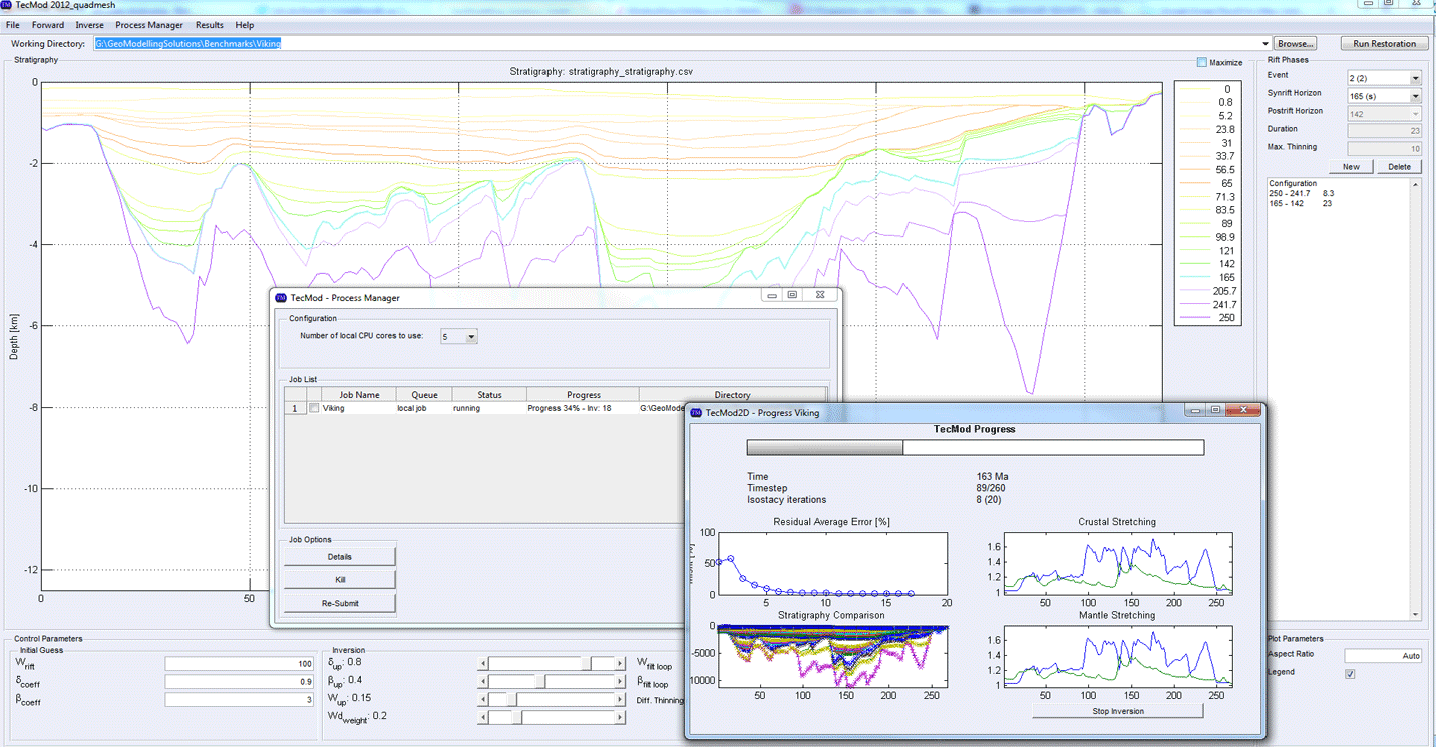 TecMod Inverse Modeling GUI